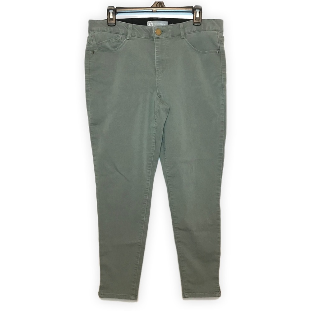 Wit & Wisdom Olive Stretch Skinny Jeans